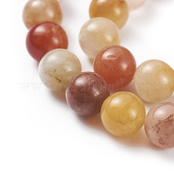 Природный Топаз нефритовый шарик нити&nbsp;G-G782-17