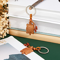 2шт деревянные с железными брелоками&nbsp;KEYC-FH0001-66