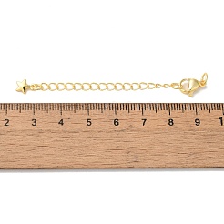 Латунные концы стойки с цепочкой и застежками-карабами&nbsp;KK-F873-07G