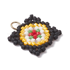 Подвески из стеклянных бусин ручной работы в форме решетки на окна&nbsp;PALLOY-MZ00929-04