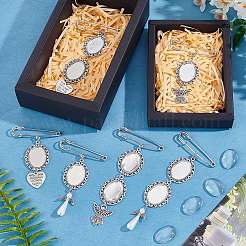 Набор для изготовления пустых овальных тибетских подвесок своими руками&nbsp;JEWB-AR00001