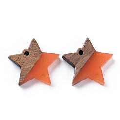 Соединители звеньев из непрозрачной пластмассы и ореха&nbsp;RESI-T035-48