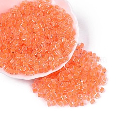 Прозрачные внутри цветные стеклянные бусины&nbsp;SEED-T007-11F