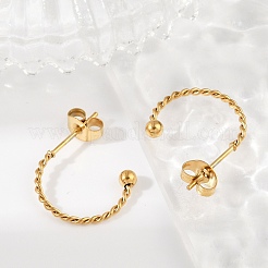 Серьги-гвоздики из нержавеющей стали 201&nbsp;EJEW-C131-06G