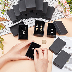 Красно-бумажные картонные шкатулки для драгоценностей&nbsp;LS-CBOX-BC0001-16