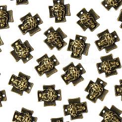 Крест сплава тибетского стиля с подвесками сплава Иисуса для ювелирных изделий пасхи&nbsp;LS-K0P62071