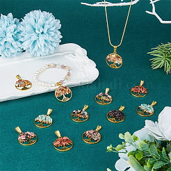 32 шт. 8 цвета подвески из сплава в тибетском стиле&nbsp;PALLOY-FH00018