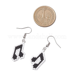 Серьги-подвески в форме музыкальных нот из нержавеющей стали 304&nbsp;EJEW-MZ00619