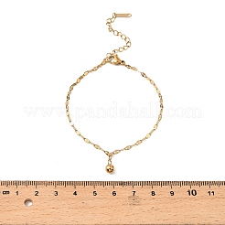 Браслеты с круглыми бусинами из нержавеющей стали 304&nbsp;BJEW-G748-01G