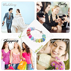 Европейские бусины из искусственной бирюзы из смолы&nbsp;X-OPDL-Q132-M