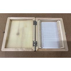 25-местные деревянные коробки для хранения предметных стекол микроскопа&nbsp;AJEW-WH0695-133