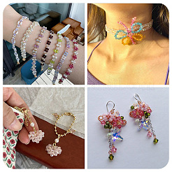 405 шт. прозрачных стеклянных бусин с гальваническим покрытием&nbsp;GLAA-TA0003-66C