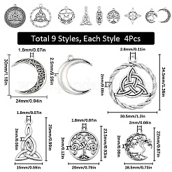Подвески из сплава 36шт 9 стиля&nbsp;TIBE-SC0007-20