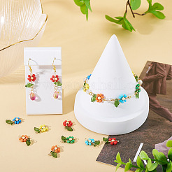 36 шт. 6 стильных стеклянных подвески-зерна и акриловые соединители&nbsp;PALLOY-TA00220