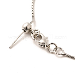 Стойка покрытие латунная коробка цепь регулируемый слайдер браслеты изготовление для женщин&nbsp;BJEW-G735-10P