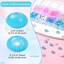 10 стиль окраски распылением и запекания окрашенных стеклянных бусин&nbsp;GLAA-YW0003-57