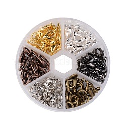 1 коробка 120 шт 6 цвета цинкового сплава омаров коготь застежками&nbsp;PALLOY-X0011-NF-B