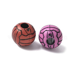 Непрозрачные акриловые бусины на спортивную тематику&nbsp;OACR-D302-02A