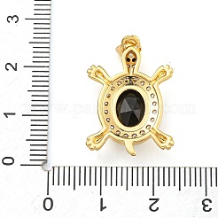 Черепаховая стойка покрытие латунь микропаве кубические цирконии подвески&nbsp;KK-G513-78A-03G