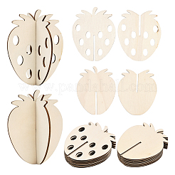 24 шт. 2 стиля необработанных деревянных соломенных украшений для пива&nbsp;WOOD-SC0002-26