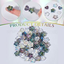 120шт. 10 стиля гальванических прозрачных стеклянных бусин&nbsp;EGLA-SP0001-25