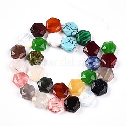 Натуральные и синтетические смешанные каменные бусы пряди&nbsp;G-WH0034-05