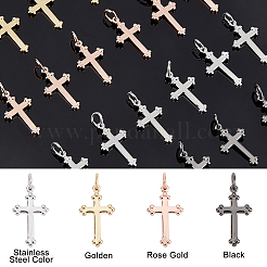 24шт 4 цвета латунные подвески&nbsp;KK-PH0003-77