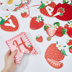 2 пакетик 2-х видов клубничной бумажной подвески&nbsp;DIY-FH0010-28