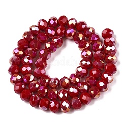 Стеклянные бусины с гальваническим покрытием &nbsp;EGLA-A044-P8mm-B15