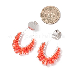 Латунные болтающиеся серьги&nbsp;EJEW-MZ00696