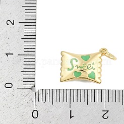 Латунь эмаль подвески&nbsp;KK-Q028-17B-G