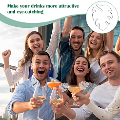 60 шт. прозрачный акриловый пустой винный бокал-шарм&nbsp;TACR-FG0001-22