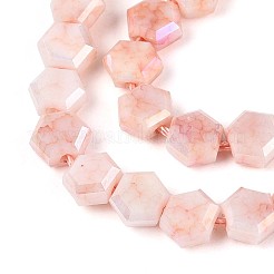 Антикоррозийные гальванические стеклянные бусины&nbsp;GLAA-T028-6mm-02I