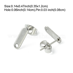 10 шт. фурнитура для сережек-гвоздиков из нержавеющей стали 201 с отверстием&nbsp;EJEW-FS0001-14D