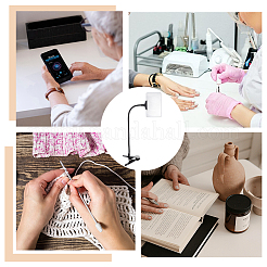 Портативное прямоугольное увеличительное стекло с зажимом&nbsp;AJEW-WH0348-893