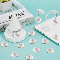 20 шт. подвески-ракушки из натуральной черной губной помады&nbsp;BSHE-SC0001-26