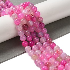 Окрашенные и нагретые нити натуральных агатовых бус с жилами дракона&nbsp;G-P539-A01-06