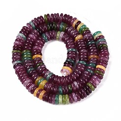 Окрашенные природные белый нефрит бисер пряди G-T142-6mm-05A