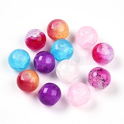 Окрашенные в духовке имитация нефрита стеклянные бусины&nbsp;X1-DGLA-S115-8mm-MY