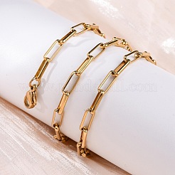 Цепочки-скрепки из нержавеющей стали 304&nbsp;X-NJEW-Q013-03G