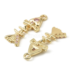 Латунные микро проложить кубического циркония подвески&nbsp;LS-KK-C107-16G