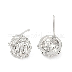 Латунные серьги-гвоздики из циркония&nbsp;LS-KK-Z094-12P