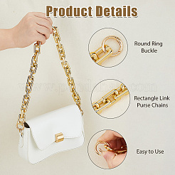 2 шт. 2 стиля ccb пластиковые прямоугольные цепочки для кошельков&nbsp;FIND-HS0002-14G