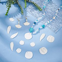 16шт 4 стиля подвески из натуральных ракушек&nbsp;SHEL-AR0001-14