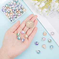 60шт 5 цвета сплава эмаль подвески&nbsp;ENAM-OC0001-02