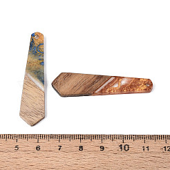 Подвески из непрозрачной смолы и ореха&nbsp;RESI-T060-57M-1