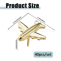 40 шт. штифты для чертежей из авиационного сплава&nbsp;AJEW-FH0006-74G