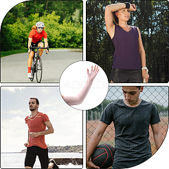 Перчатки для велоспорта на открытом воздухе из полиэстера с двумя половинными пальцами&nbsp;AJEW-WH20020-192A