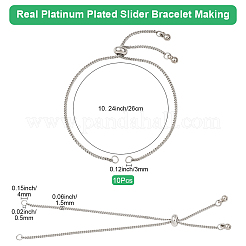 10 шт. латунная цепочка-слайдер для изготовления браслета&nbsp;AJEW-BBC0002-53P