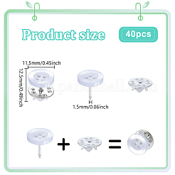 40 шт. 4-дырочные резиновые пуговицы для лацканов&nbsp;BUTT-NB0002-13B